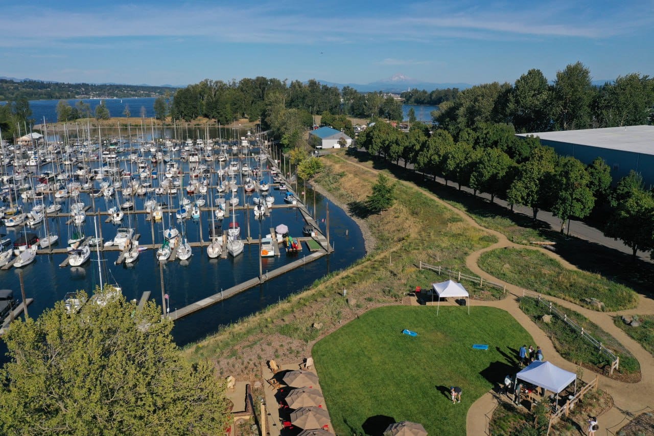 Walking Paths and Trails running up the side of Tomahawk bay marina leading to Ricky Point