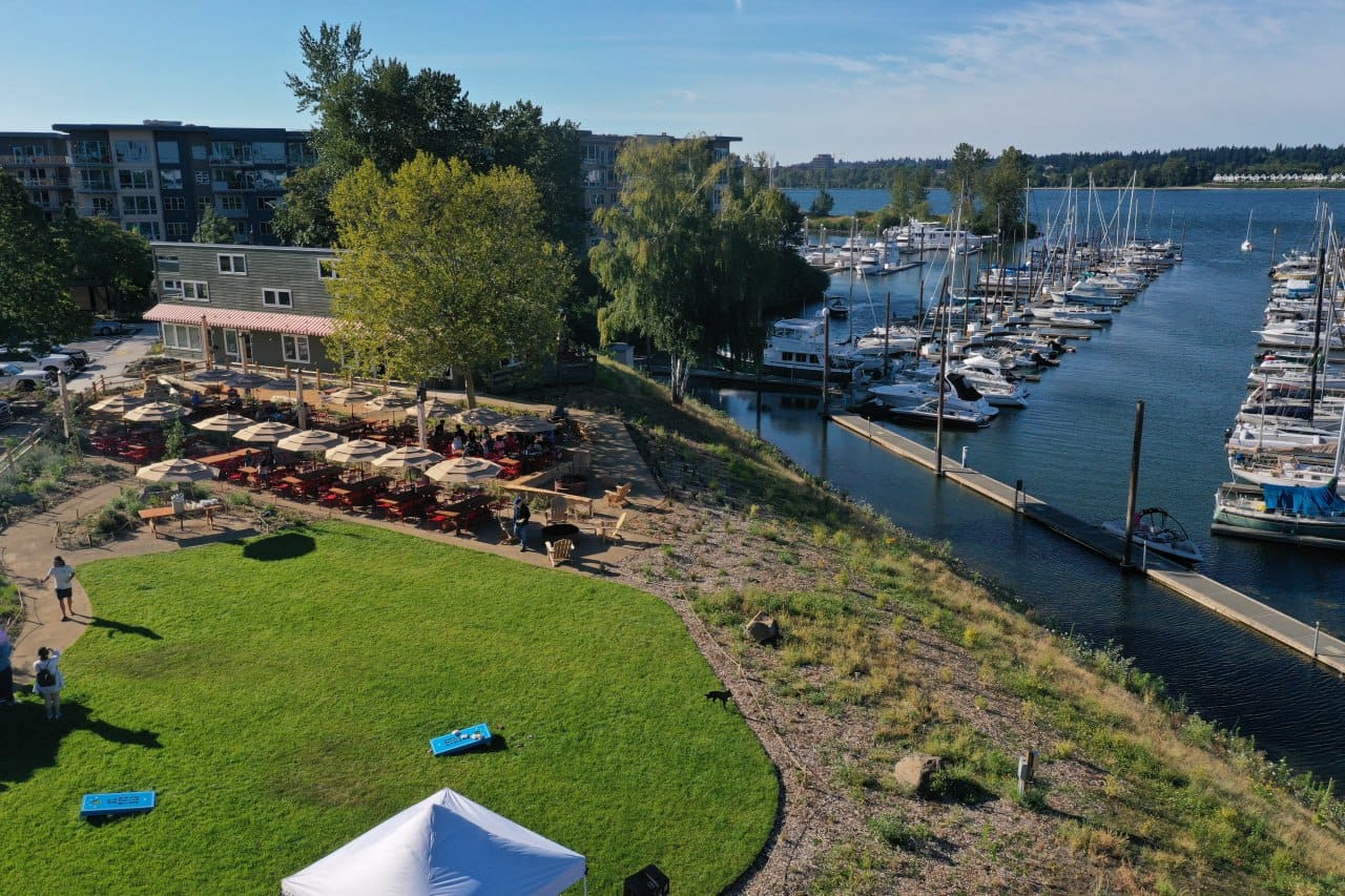 Ariel view of Pals at Tomahawk bay Marina on Hayden Island